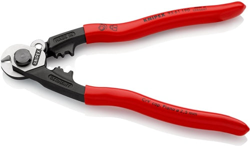 Drahtseilschere Länge 190 mm poliert Kunststoffüberzug KNIPEX – Ansicht 6