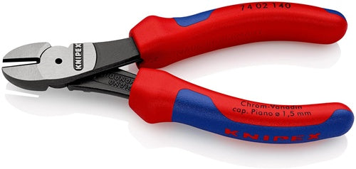 Kraftseitenschneider Länge 140 mm poliert Form 0 Mehrkomponenten-Hüllen KNIPEX – Ansicht 5