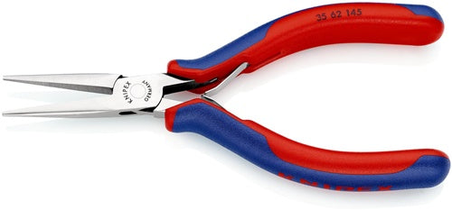 Elektronik-Greifzange Gesamtlänge 145 mm flachrunde Backen Form 6 Mehrkomponenten-Hüllen KNIPEX – Ansicht 3