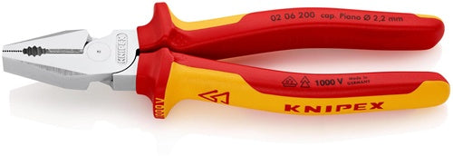 Kraftkombizange Länge 200 mm verchromt Mehrkomponenten-Hüllen VDE KNIPEX