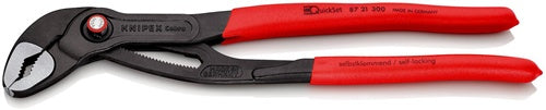 Wasserpumpenzange Cobra® Länge 300 mm Spannweiße 60 mm poliert Kunststoffüberzug Quick Set KNIPEX