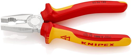 Kombizange Länge 180 mm Mehrkomponenten-Hüllen verchromt VDE KNIPEX – Ansicht 5