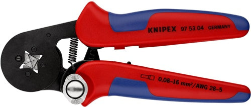 Aderendhülsenzange Gesamtlänge 180 mm 008 - 100 + 160 (AWG 28 - 5) mm² brüniert Mehrkomponenten-Hüllen KNIPEX