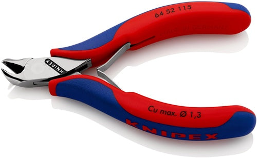 Elektronik-Vornschneider Länge 115 mm Form 5 Facette nein spiegelpoliert Mehrkomponenten-Hüllen KNIPEX – Ansicht 3