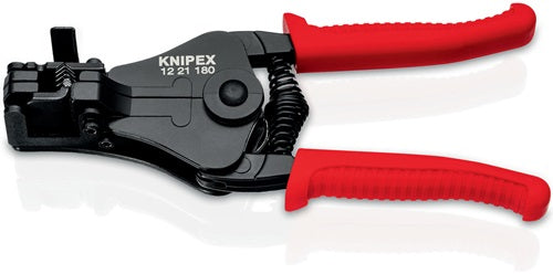 Abisolierzange Länge 180 mm schwarz lackiert Kunststoffüberzug mit Öffnungsfeder KNIPEX – Ansicht 3