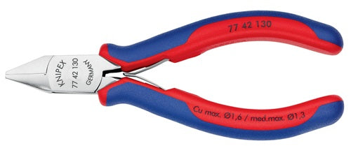 Elektronik-Seitenschneider Länge 130 mm Form 4 Facette nein Mehrkomponenten-Hüllen spiegelpoliert KNIPEX – Ansicht 4