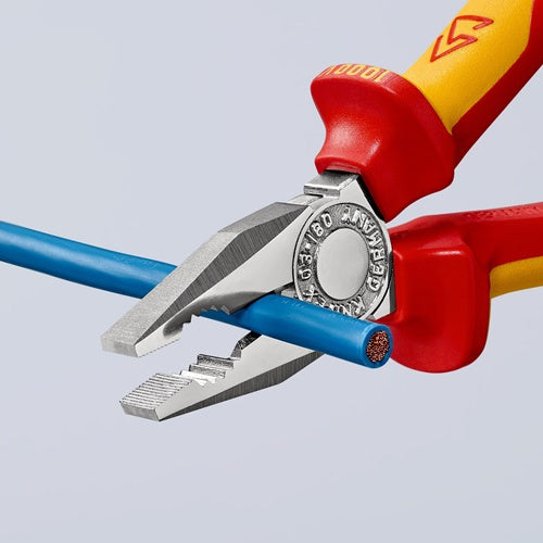 Kombizange Länge 160 mm Mehrkomponenten-Hüllen verchromt VDE KNIPEX – Ansicht 5