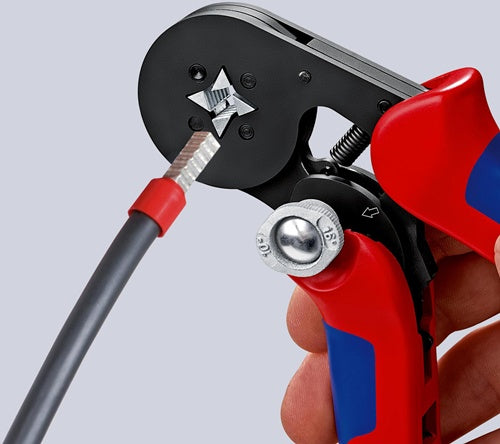 Aderendhülsenzange Gesamtlänge 180 mm 008 - 100 + 160 (AWG 28 - 5) mm² brüniert Mehrkomponenten-Hüllen KNIPEX – Ansicht 5