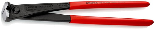 Kraftmonierzange Länge 300 mm poliert schwarz atramentiert Kunststoffüberzug KNIPEX