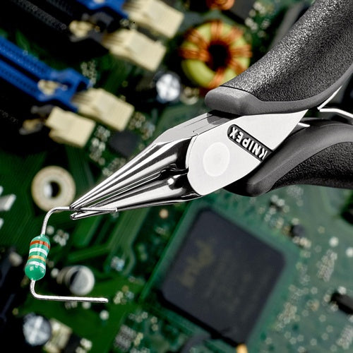 Elektronik-Greifzange Gesamtlänge 115 mm ESD flachbreite Backen spiegelpoliert Form 3 Mehrkomponenten-Hüllen – Ansicht 6