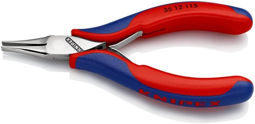 Elektronik-Greifzange Gesamtlänge 115 mm flachbreite Backen Form 1 Mehrkomponenten-Hüllen KNIPEX – Ansicht 3