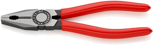 Kombizange Länge 180 mm poliert Kunststoffüberzug KNIPEX