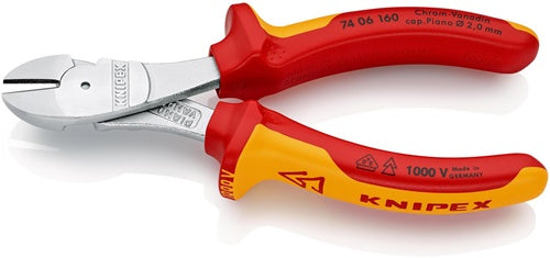 Kraftseitenschneider Länge 160 mm VDE Form 0 Mehrkomponenten-Hüllen KNIPEX – Ansicht 3