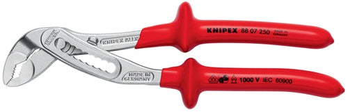 Wasserpumpenzange Alligator® Länge 250 mm Spannweiße 46 mm verchromt VDE tauchisoliert KNIPEX – Ansicht 3