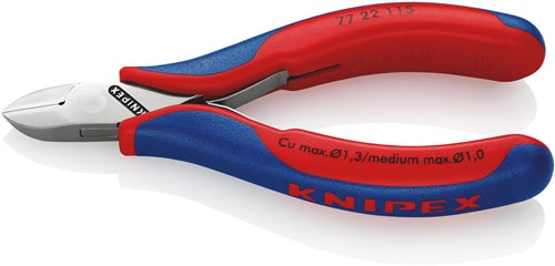 Elektronik-Seitenschneider Länge 115 mm Form 2 Facette nein Mehrkomponenten-Hüllen spiegelpoliert KNIPEX