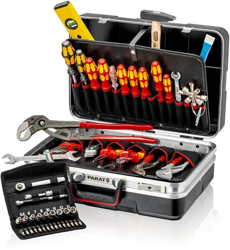 Werkzeugsortiment Vision 27 Sanitär 52-teilig im Hartschalenkoffür für Sanitärinstallateure KNIPEX