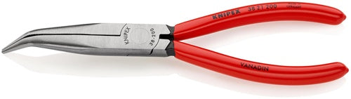 Mechanikerzange Länge 200 mm Form 2 40° gewinkelt Kunststoffüberzug KNIPEX