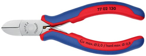 Elektronik-Seitenschneider Länge 130 mm Form 0 Facette ja Mehrkomponenten-Hüllen spiegelpoliert KNIPEX – Ansicht 3