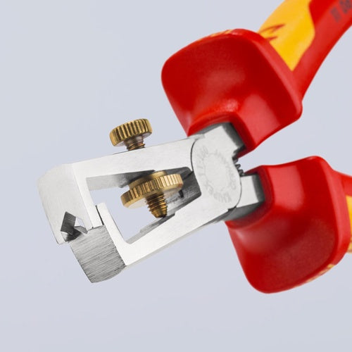 Abisolierzange Länge 160 mm VDE verchromt Mehrkomponenten-Hüllen mit Öffnungsfeder KNIPEX – Ansicht 6