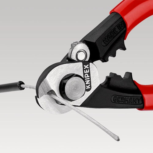 Drahtseilschere Länge 190 mm poliert Kunststoffüberzug KNIPEX – Ansicht 4
