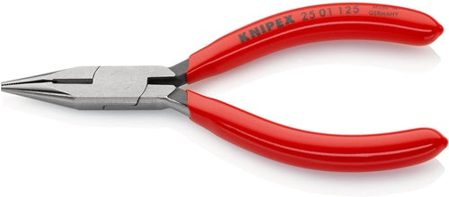 Flachrundzange Länge 125 mm flach/rund gerade poliert Kunststoffüberzug KNIPEX