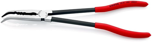 Montierzange Länge 280 mm poliert Kunststoffüberzug Spitze 45° gebogen KNIPEX – Ansicht 4