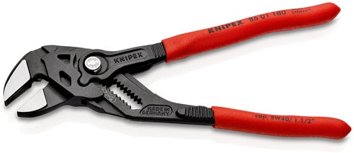 Zangenschlüssel Länge 180 mm schwarz atramentiert Spannweiße 40 mm Kunststoffüberzug KNIPEX – Ansicht 4
