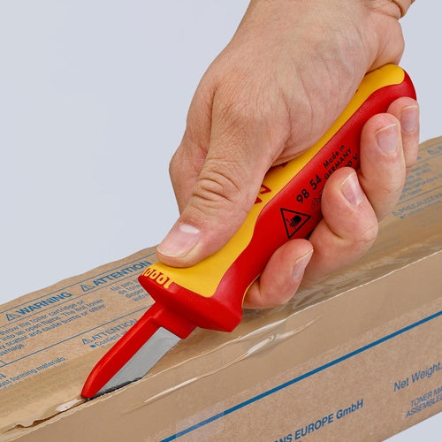 Kabelmesser Länge 190 mm Klingenlänge 50 mm Klingenrücken mit Kunststoffüberzug VDE 68 g Mehrkomponentengriff – Ansicht 6