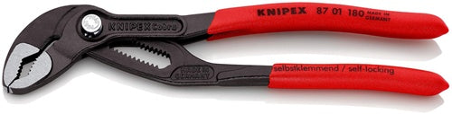 Wasserpumpenzange Cobra® Länge 180 mm Spannweiße 36 mm poliert Kunststoffüberzug KNIPEX
