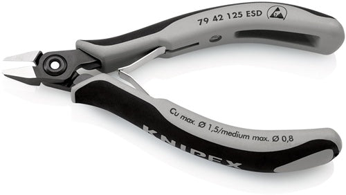 Präzisions-Elektronik-Seitenschneider Länge 125 mm Form 4 Facette nein poliert KNIPEX – Ansicht 6