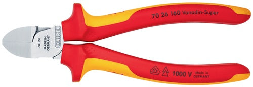 Seitenschneider Länge 160 mm Kopf verchromt VDE Mehrkomponenten-Hüllen KNIPEX – Ansicht 3