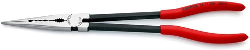 Montierzange Länge 280 mm poliert Kunststoffüberzug Spitze gerade KNIPEX
