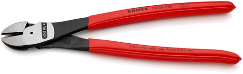 Kraftseitenschneider Länge 250 mm poliert Form 0 Kunststoffüberzug KNIPEX – Ansicht 4
