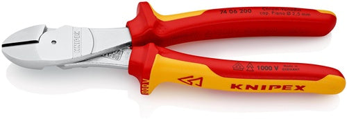 Kraftseitenschneider Länge 200 mm VDE Form 0 Mehrkomponenten-Hüllen KNIPEX