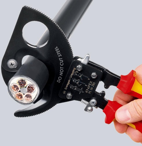 Kabelschneider Gesamtlänge 280 mm max 52 (380 mm²) mm Mehrkomponenten-Hüllen VDE KNIPEX – Ansicht 4