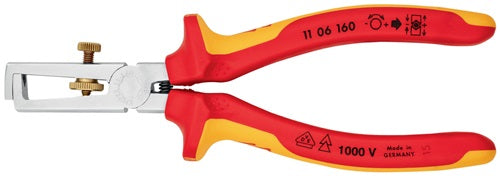 Abisolierzange Länge 160 mm VDE verchromt Mehrkomponenten-Hüllen mit Öffnungsfeder KNIPEX – Ansicht 3