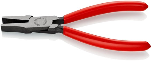 Flachzange Gesamtlänge 160 mm Kopf poliert schwarz atramentiert Kunststoffüberzug KNIPEX – Ansicht 4