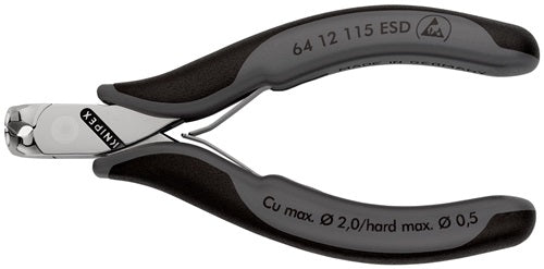 Elektronik-Vornschneider Länge 115 mm Form 1 Facette ja kleine spiegelpoliert Mehrkomponenten-Hüllen KNIPEX – Ansicht 3