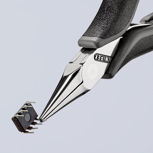 Elektronik-Greifzange Gesamtlänge 115 mm ESD flachrunde Backen spiegelpoliert Form 2 Mehrkomponenten-Hüllen – Ansicht 4