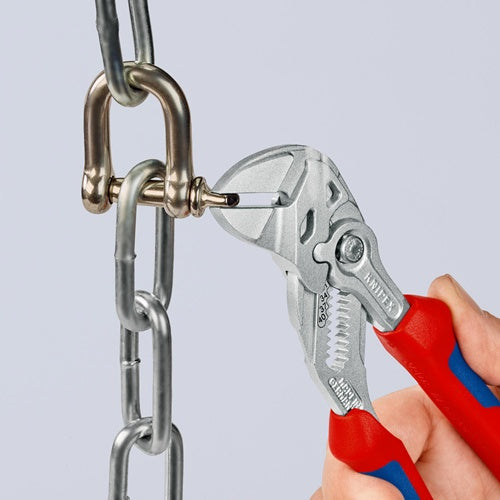 Zangenschlüssel Länge 180 mm Spannweiße 40 mm verchromt Mehrkomponenten-Hüllen KNIPEX – Ansicht 6