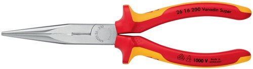 Flachrundzange Länge 200 mm gerade VDE Mehrkomponenten-Hüllen KNIPEX – Ansicht 4
