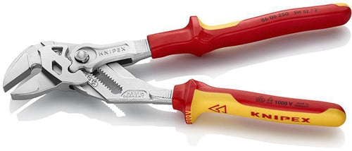 Zangenschlüssel Länge 250 mm Spannweiße 46 mm verchromt Mehrkomponenten-Hüllen VDE KNIPEX – Ansicht 3