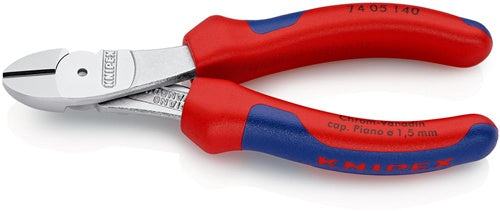 Kraftseitenschneider Länge 140 mm Form 0 Mehrkomponenten-Hüllen KNIPEX