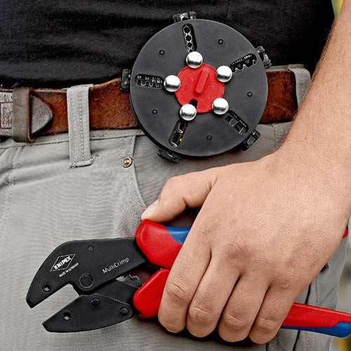 Crimpzange MultiCrimp® Länge 250 mm 5 Wechseleinsätze KNIPEX – Ansicht 3