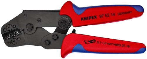 Crimpzange kurze Bauform Länge 195 mm 01 - 15 (AWG 27 - 16) mm² KNIPEX