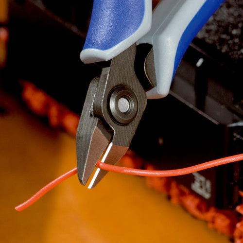 Präzisions-Elektronik-Seitenschneider Länge 125 mm Form 3 Facette ja sehr klein poliert KNIPEX – Ansicht 3