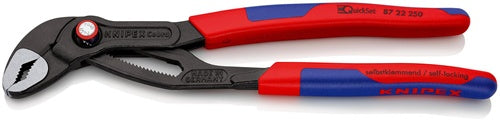 Wasserpumpenzange Cobra® Länge 250 mm Spannweiße 46 mm poliert Mehrkomponenten-Hüllen QuickSet KNIPEX