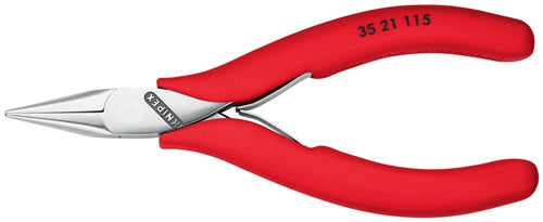 Elektronik-Greifzange Gesamtlänge 115 mm flachbreite Backen Form 2 Kunststoffüberzug KNIPEX – Ansicht 4