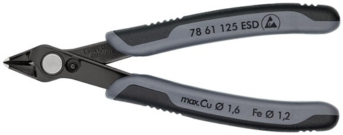 Elektronik-Seitenschneider Super-Knips® Länge 125 mm Form 6 Facette nein brüniert KNIPEX