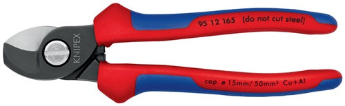 Kabelschere Länge 165 mm Mehrkomponenten-Hüllen KNIPEX – Ansicht 3